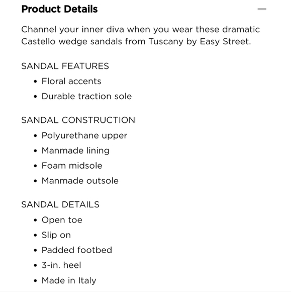 Tuscany by Easy Street Castello Women's Wedge open toe platform Sandals 3 inch - Picture 8 of 8